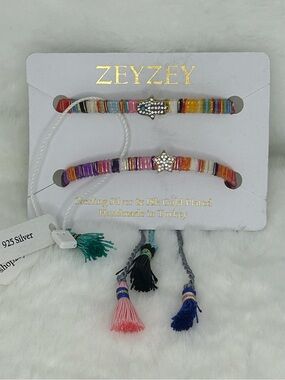 ZEYZEY HANDMADE IN TURKEY SET OF TWO FRIENDSHIP BRACELETS
